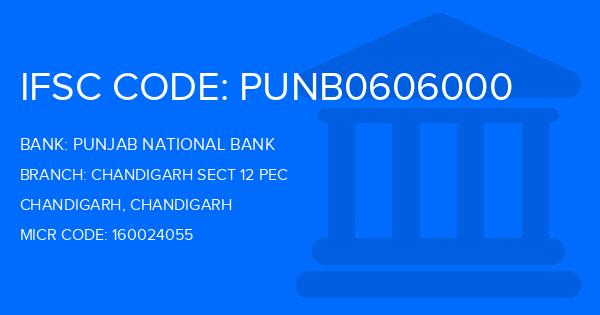 Punjab National Bank (PNB) Chandigarh Sect 12 Pec Branch IFSC Code