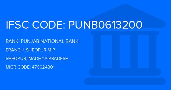Punjab National Bank (PNB) Sheopur M P Branch IFSC Code