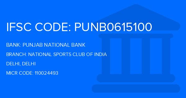 Punjab National Bank (PNB) National Sports Club Of India Branch IFSC Code
