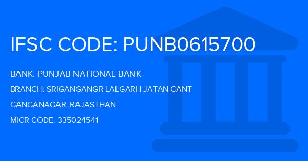 Punjab National Bank (PNB) Srigangangr Lalgarh Jatan Cant Branch IFSC Code