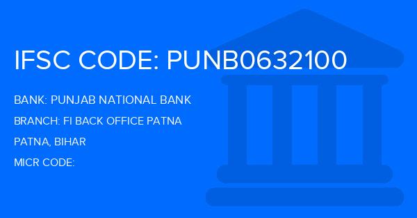 Punjab National Bank (PNB) Fi Back Office Patna Branch IFSC Code