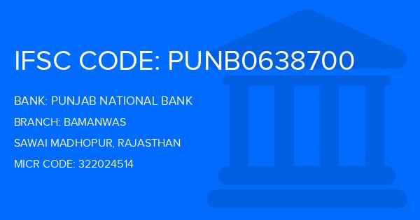 Punjab National Bank (PNB) Bamanwas Branch IFSC Code