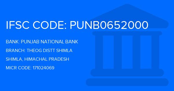 Punjab National Bank (PNB) Theog Distt Shimla Branch IFSC Code