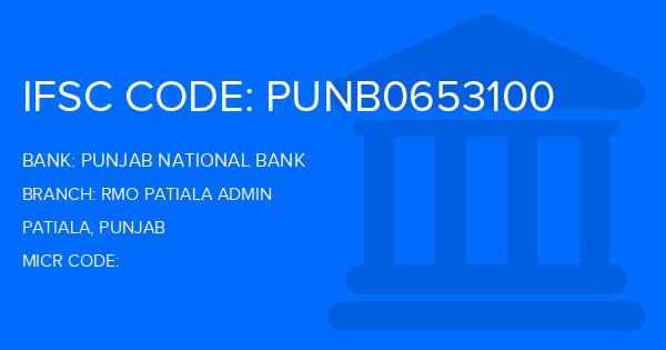 Punjab National Bank (PNB) Rmo Patiala Admin Branch IFSC Code