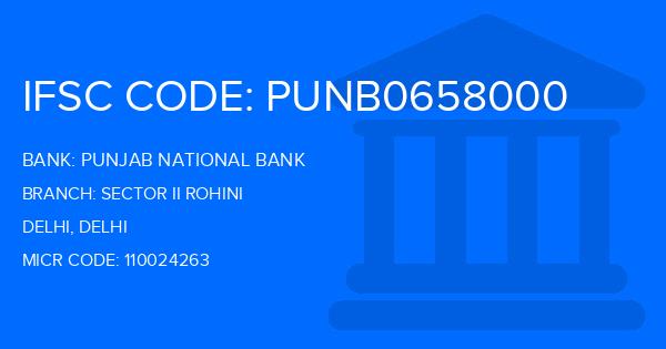 Punjab National Bank (PNB) Sector Ii Rohini Branch IFSC Code