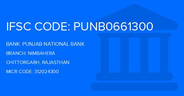 Punjab National Bank (PNB) Nimbahera Branch IFSC Code