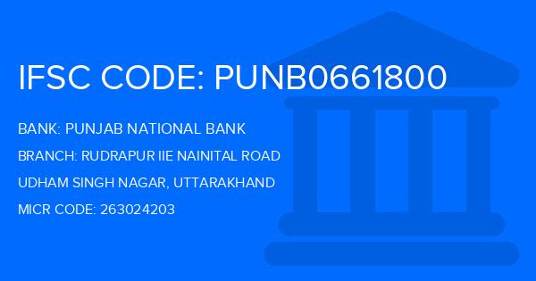 Punjab National Bank (PNB) Rudrapur Iie Nainital Road Branch IFSC Code