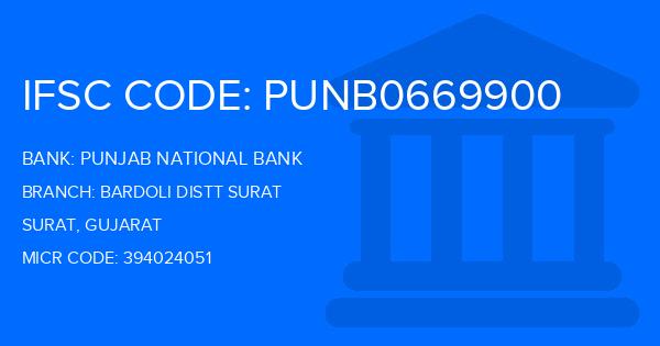 Punjab National Bank (PNB) Bardoli Distt Surat Branch IFSC Code