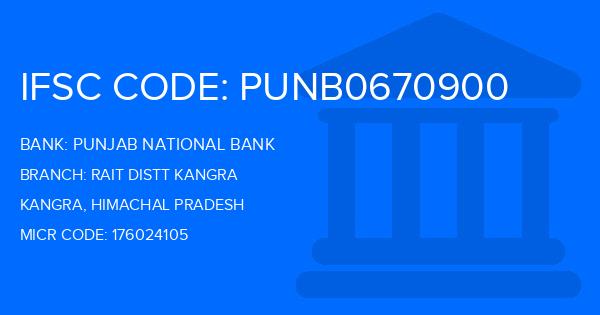 Punjab National Bank (PNB) Rait Distt Kangra Branch IFSC Code