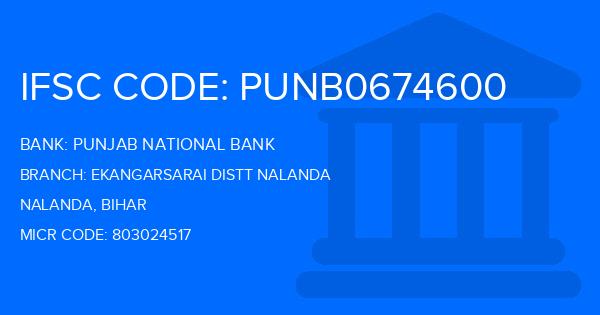 Punjab National Bank (PNB) Ekangarsarai Distt Nalanda Branch IFSC Code
