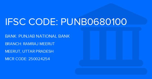 Punjab National Bank (PNB) Ramraj Meerut Branch IFSC Code