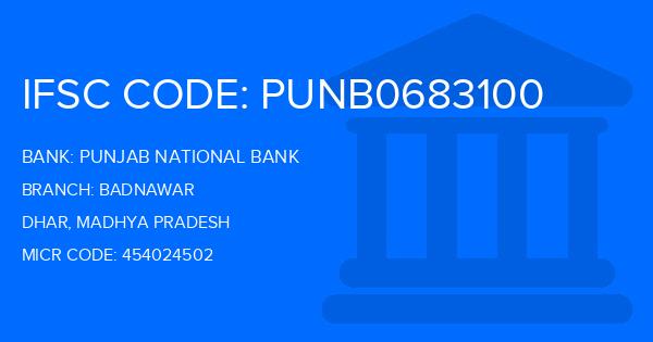 Punjab National Bank (PNB) Badnawar Branch IFSC Code