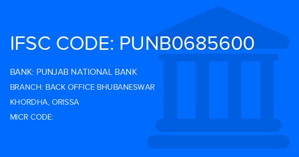 Punjab National Bank (PNB) Back Office Bhubaneswar Branch IFSC Code