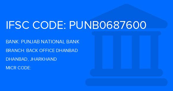 Punjab National Bank (PNB) Back Office Dhanbad Branch IFSC Code