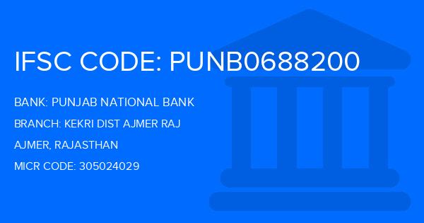 Punjab National Bank (PNB) Kekri Dist Ajmer Raj Branch IFSC Code