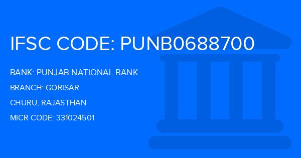 Punjab National Bank (PNB) Gorisar Branch IFSC Code