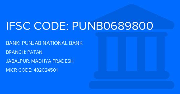 Punjab National Bank (PNB) Patan Branch IFSC Code