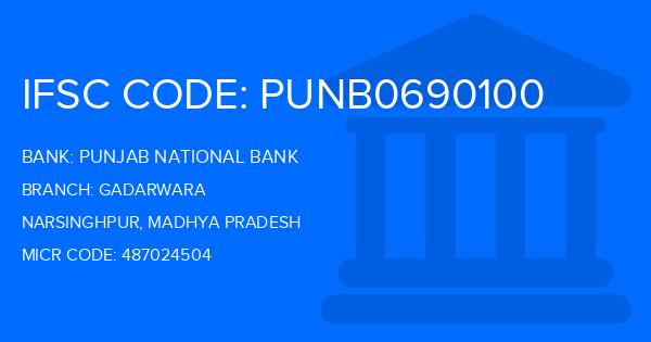 Punjab National Bank (PNB) Gadarwara Branch IFSC Code