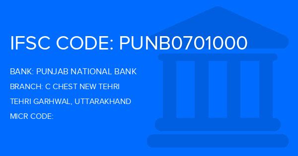 Punjab National Bank (PNB) C Chest New Tehri Branch IFSC Code