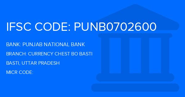 Punjab National Bank (PNB) Currency Chest Bo Basti Branch IFSC Code