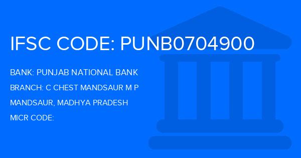 Punjab National Bank (PNB) C Chest Mandsaur M P Branch IFSC Code