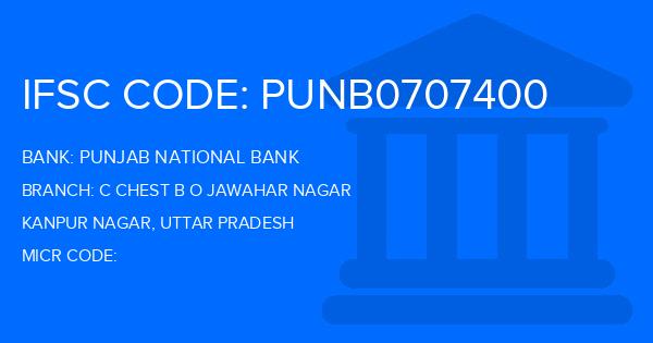 Punjab National Bank (PNB) C Chest B O Jawahar Nagar Branch IFSC Code