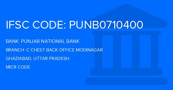 Punjab National Bank (PNB) C Chest Back Office Modinagar Branch IFSC Code