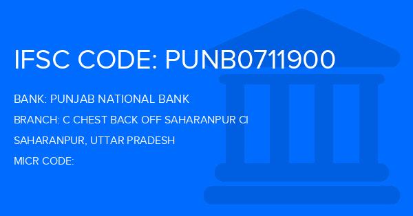 Punjab National Bank (PNB) C Chest Back Off Saharanpur Ci Branch IFSC Code