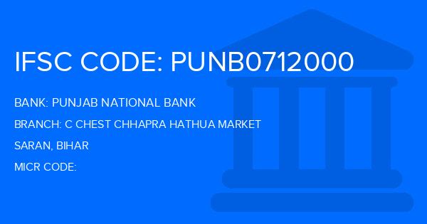 Punjab National Bank (PNB) C Chest Chhapra Hathua Market Branch IFSC Code