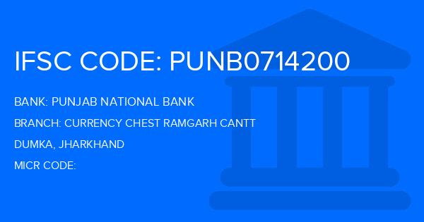 Punjab National Bank (PNB) Currency Chest Ramgarh Cantt Branch IFSC Code