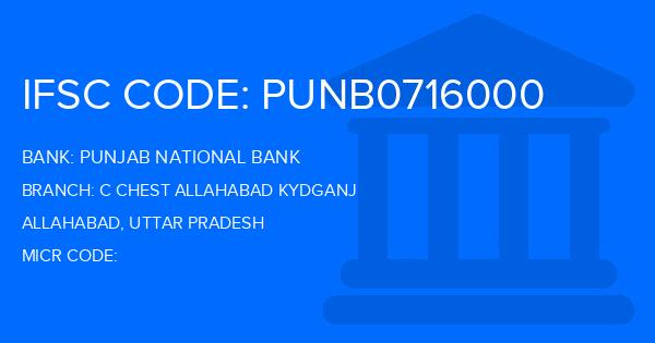 Punjab National Bank (PNB) C Chest Allahabad Kydganj Branch IFSC Code