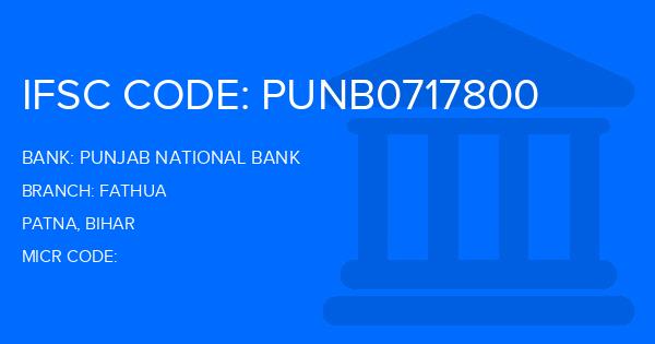 Punjab National Bank (PNB) Fathua Branch IFSC Code