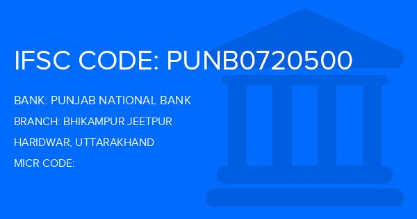 Punjab National Bank (PNB) Bhikampur Jeetpur Branch IFSC Code