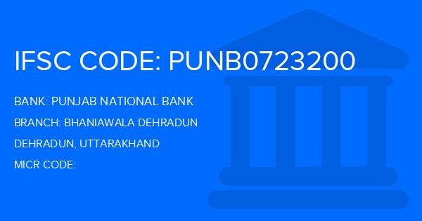 Punjab National Bank (PNB) Bhaniawala Dehradun Branch IFSC Code