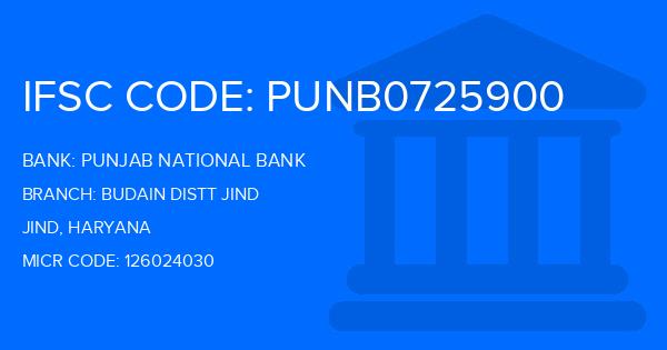 Punjab National Bank (PNB) Budain Distt Jind Branch IFSC Code