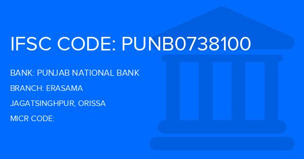 Punjab National Bank (PNB) Erasama Branch IFSC Code