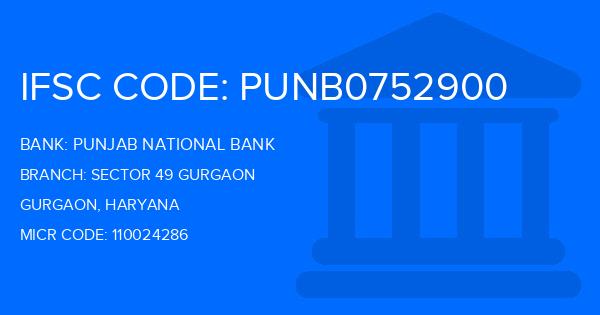 Punjab National Bank (PNB) Sector 49 Gurgaon Branch IFSC Code