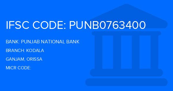 Punjab National Bank (PNB) Kodala Branch IFSC Code