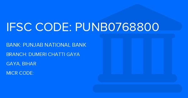 Punjab National Bank (PNB) Dumeri Chatti Gaya Branch IFSC Code