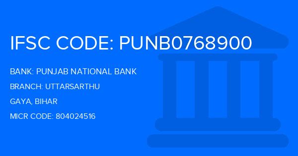 Punjab National Bank (PNB) Uttarsarthu Branch IFSC Code