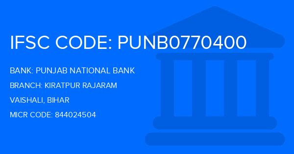 Punjab National Bank (PNB) Kiratpur Rajaram Branch IFSC Code