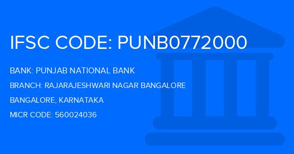 Punjab National Bank (PNB) Rajarajeshwari Nagar Bangalore Branch IFSC Code