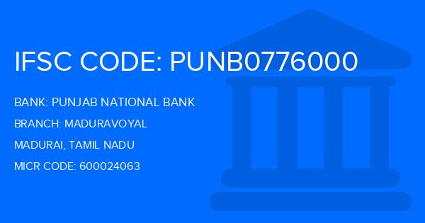 Punjab National Bank (PNB) Maduravoyal Branch IFSC Code