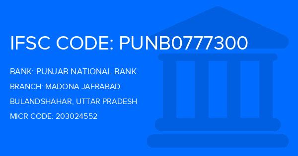 Punjab National Bank (PNB) Madona Jafrabad Branch IFSC Code