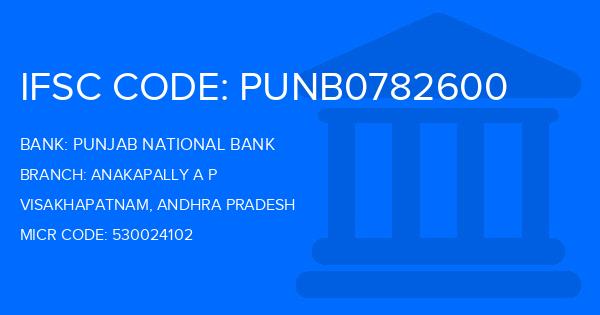 Punjab National Bank (PNB) Anakapally A P Branch IFSC Code