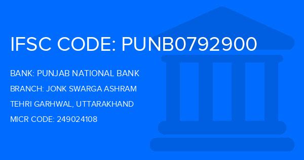 Punjab National Bank (PNB) Jonk Swarga Ashram Branch IFSC Code