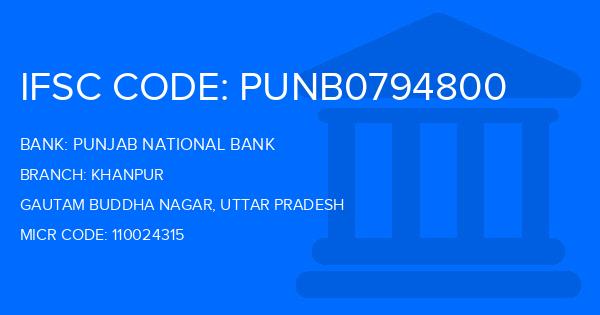 Punjab National Bank (PNB) Khanpur Branch IFSC Code