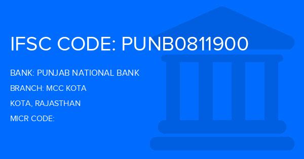Punjab National Bank (PNB) Mcc Kota Branch IFSC Code