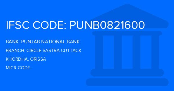 Punjab National Bank (PNB) Circle Sastra Cuttack Branch IFSC Code