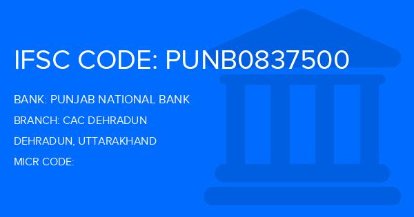 Punjab National Bank (PNB) Cac Dehradun Branch IFSC Code